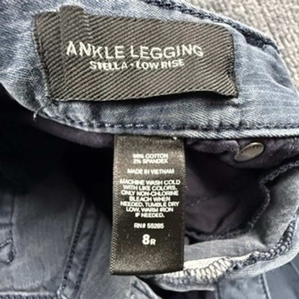 Express Jeans Stella Moto Zipper Ankle Legging Gray Low Rise Womens Size 8R - Picture 3 of 14